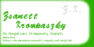 zsanett krompaszky business card